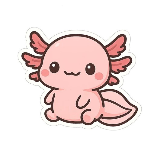 Cute Chibi Axolotl Car Sticker. Please Note: Ships in a Folded Envelope. - Etsy