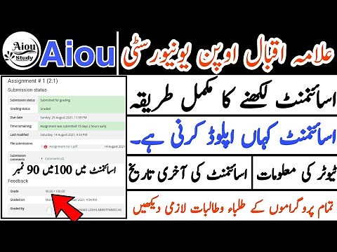 aiou assignment||aiou assignment autumn 2021||aiou assignment likhne ka tarika