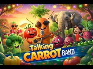 Singing Carrot Band 🥕🎸 | Funny Veggie Song for Kids | Learning & Dance Cartoon