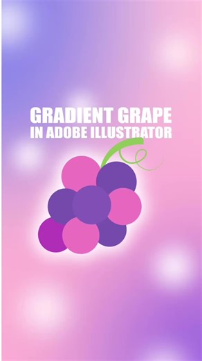 Gradient Grape in Adobe Illustrator🍇 Share and save for later✨ And let me know in the comments if you want more Illustrator tips! Follow for more design tutorials❣️ . . . . . . #graphidesign obeillustrator obetutorial #designprocess #designguide
