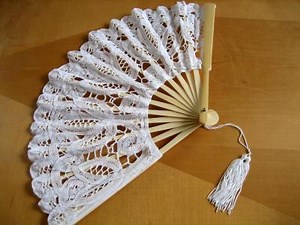Battenburg Lace Wedding Fans, Hand Fan