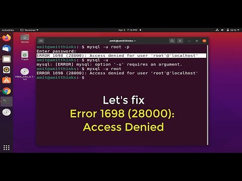 Fix MySQL 1698 (28000) Access Denied Error on Ubuntu 20.04/ 20.10