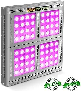MARS HYDRO ProII 1600W Led Grow Light Full Spectrum for Indoor Plants Veg and Flower Plant Lights for Hydroponics Growing Lamps High Yield 66ft Grow Light Fixture