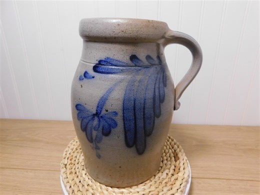 Vintage Rowe Pottery Works Stoneware Jug With Handle - Etsy