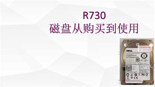 R730从购买一块磁盘到使用全流程