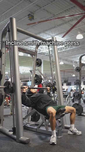 Tyler Pathradecha | Online Fitness Coach on Instagram: "The smith machine incline bench press can be a great chest exercise if you take the time to properly set the bench perfectly. The exercise is incredibly stable while not limiting on the rom unlike some machine chest presses. Luckily, this doesn’t have to take 5 mins if you take the pointers mentioned. #fitness #gym"