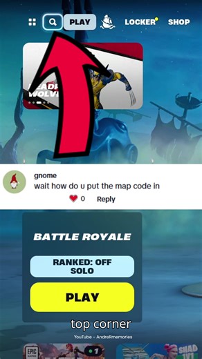 How to enter a Fortnite Creative map code #fortnite #gaming #andrermemories #creative