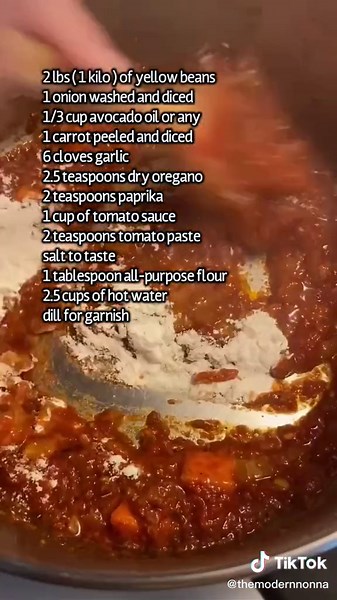 Delicious Yellow Beans in Garlic Tomato Sauce Recipe