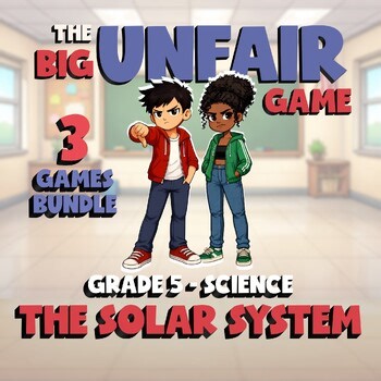 3 BIG UNFAIR Science Games - The Solar System - Grade 5 No Prep Review