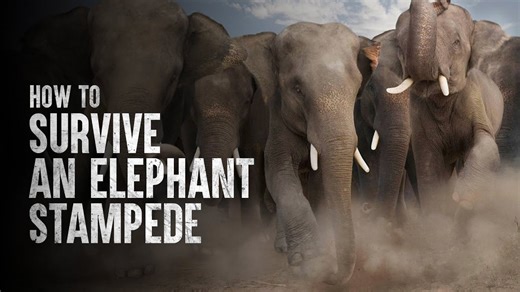 How to survive an elephant stampede in the wild