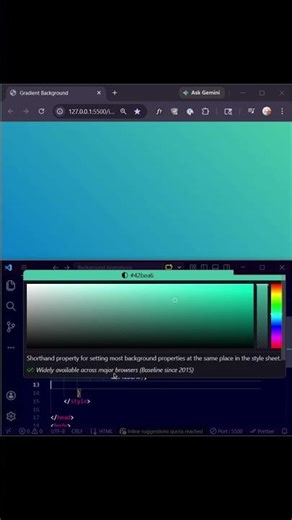 Linear Gradient Background by CSS