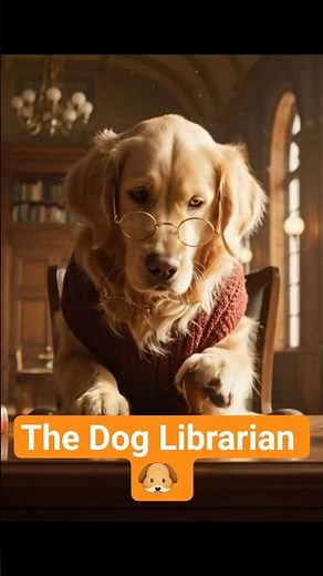 The Dog Librarian – A Golden Retriever Who Loves Books | Animals Like Us #shorts #funnydogvideos