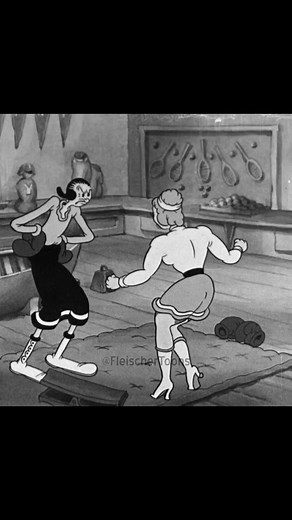 💥Fleischer Fight💥 #fleischerstudios #oliveoyl #popeye #rubberhose #cartoons #cartoon #boxing #maewest #popeyethesailorman #fight #catfight