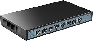 SODOLA 8 Port 10Gb Network Switch, 8X10G SFP+ Ports, Wall Mounted Fanless Multi-Gigabit Web Managed Ethernet Switch, Link Aggregation/QoS/VLAN/IGMP (SFP Ports Only, Transceiver is NOT Included): Amazon.co.uk: Computers & Accessories