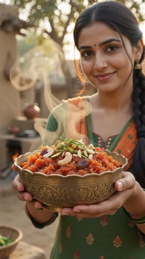Village Style Gajar Ka Halwa Recipe | Rich & Traditional Indian Sweet 🥕😋#GajarKaHalwa #CarrotHalwa