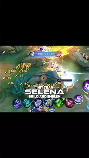 Selena 1hit trap and emblem 🔥 #mobilelegends #selenaepic