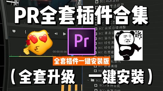 【PR插件】这才叫全能插件！PR革命性插件它来了！彻底告别剪映！仅仅一个插件完胜剪映素材库！转场预设，调色，音效，卡点等，满足你99%的剪辑需求！