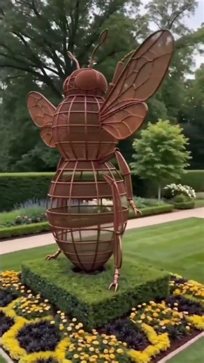 Giant Corten Steel Bee Sculpture