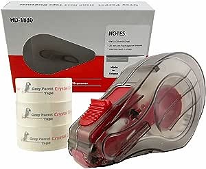 GreyParrot Tape Handheld Office Tape Dispenser, Easy to Apply, 1 Dispenser + 3 Refill Rolls, for 1inch Adhesive Tape, Office Tape Dispenser …