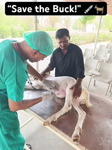 Emergency Urine Retention in Buck 🐐💉 | Life-Saving Treatment #shorts