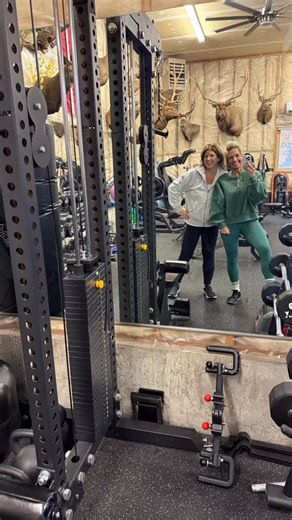 Heidi Swapp on Instagram: "No coach, no prob! “Video or it doesn’t count”- Coach Chelsi was out of town today, so here’s some proof from me and @emilywaters gettin’ it done! 3 sets, 12 reps: Smith bar bent over row Cable step ups Chest supported row Lying leg curl Dumbbell biceps curl Roman chair back extension Kneeling single arm pull down Dumbbell hammer curl Medicine ball sit up Weighted Russian twist TRX single leg RDL #heidiswapp #shift #healthyshift #liftheavy #habitstack #movementismedici