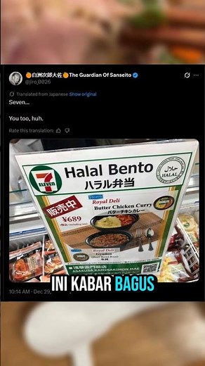 Makanan Halal di Jepang makin mudah ditemukan karena halal bento yang dijual di 7 Eleven Jepang ini