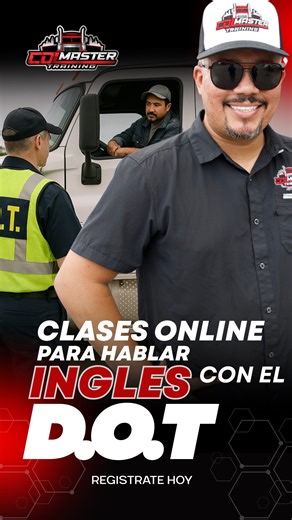 🚨 ¡ATENCIÓN CAMIONEROS HISPANOS! 🚨 ¿Necesitas aprender inglés para comunicarte con oficiales del DOT y autoridades estatales en la carretera? Tenemos la solución 👉 Nuestro curso virtual EN VIVO de 8 semanas está diseñado para camioneros que hablan español y quieren aprender el inglés esencial para el transporte. ✅ Aprende frases y vocabulario clave del DOT ✅ Clases en línea fáciles de seguir desde cualquier lugar ✅ Instrucción en español para avanzar más rápido 🔥 Oferta especial: AHORRA $500