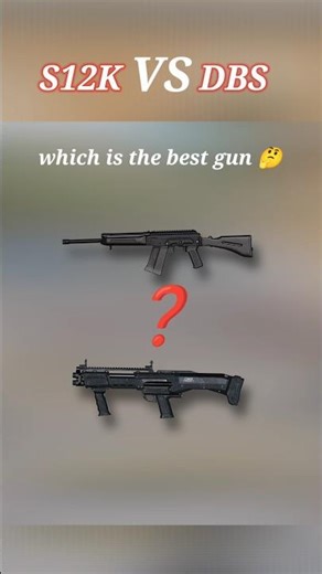 S12K VS DBS DAMAGE COMPARISON which is the best gun 🤔 #shorts #gaming #pibgmobile