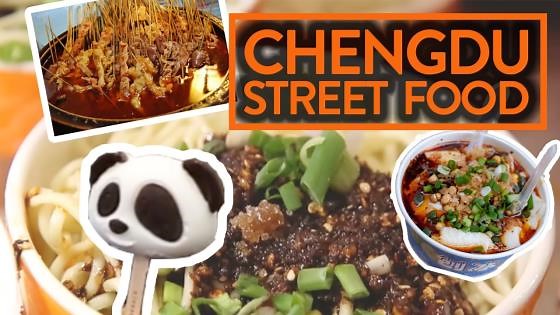 Szechuan street food tasting in Chengdu city