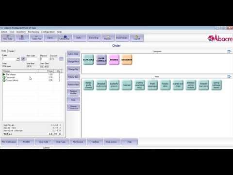 Abacre Restaurant Point of Sale: using invoice templates