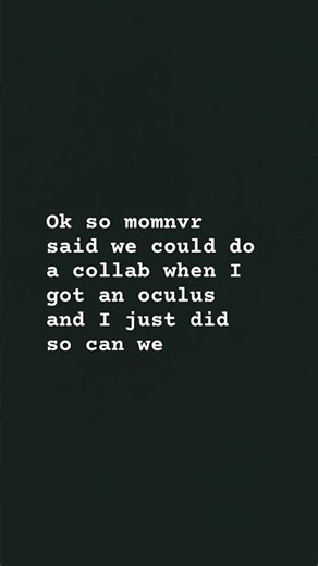 @MomNvr please but my oculus got to charge