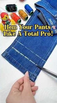 Jeans Too Long? How to Hem Jeans and Keep the Original Hem! #diy #lifestyle #sewingtips