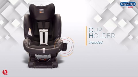 Peg Perego Primo Viaggio Convertible Kinetic - Reversible Car Seat - Rear Facing for Children 5 to 45 lbs and Forward Facing for Children 26.5 to 65 lbs - Made in Italy - Mon Amour (Pink & Beige)