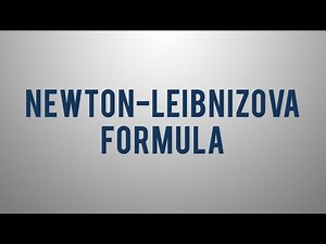 Newton Leibnizova formula