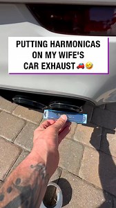 Putting harmonicas on wife's car exhaust 🚗🤣 | HAMMY T.V