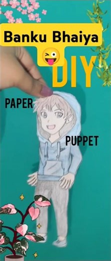 Ye Banku Bhaiya kese Lage😜/DIY Hanging Paper Puppet TUTORIAL🎀|#papercraft #puppet #paper #artist #yt