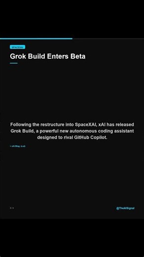 Elon Musk's xAI Launches Grok Build Coding Agent #Shorts