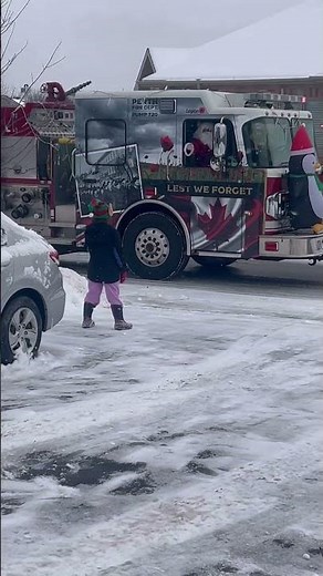 Santa Claus Came to Our House on a Fire Truck 🚒🎅 Christmas Eve Merry Christmas #christmas #Santa