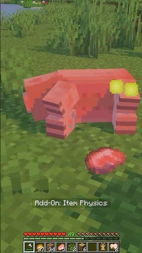 Realistic physics in minecraft? More likely than you think. #minecraft #bedrock #physics #addon