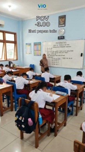 POV minus on the classroom whiteboard