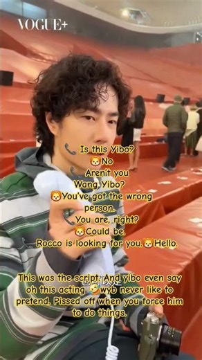 yibo with script. dare to make him do. #wangyibo #wangyibo #vouge #locaste