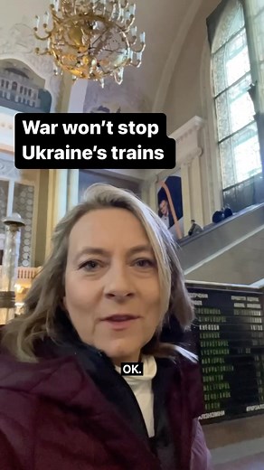 Rail operators in Ukraine aren’t going to let the war stop the trains. The railway has a mantra of keeping the trains running and on schedule. And it’s been working. That determination is what got U.S. President Joe Biden into and out of Ukraine safely. In Kyiv, the main station is always clean, warm and lit so there’s always somewhere to go. “The war showed that the railway is much more than transportation,” railway CEO Alexander Kamyshin said. And while the places currently occupied by Russia 