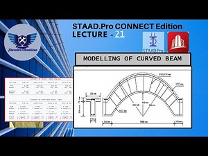 Staad Pro Connect Edition : 21 Modelling Of Curved Beam