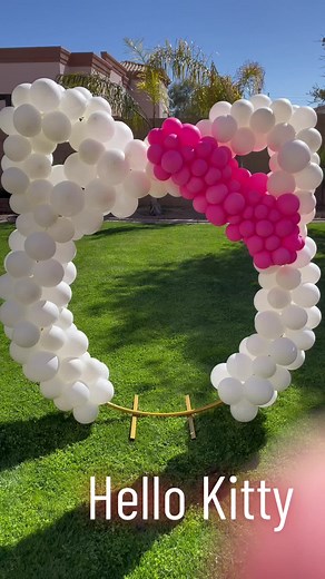 Hello Kitty Custom Hoop Balloon Decor