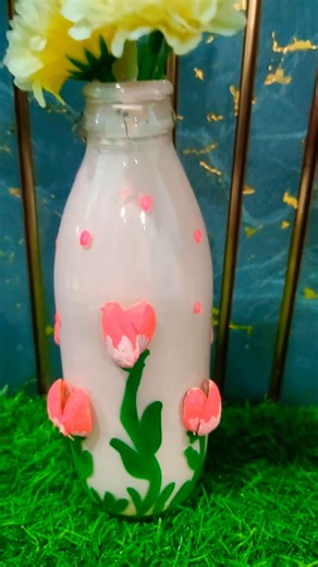 Diy bottle art || pistha shells #bottleart #pisthashells