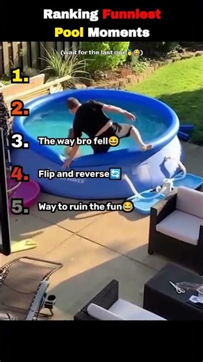 Ranking Funniest Pool Moments🏊‍♂️😂 #ranking