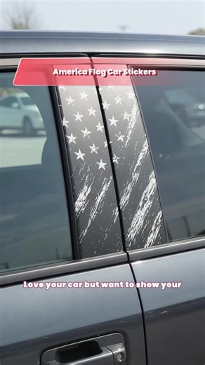 American Flag Car Stickers #cardecoration #cargoodthing #americanflag #carslover #fyp