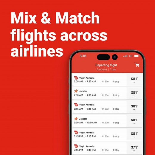 Mix & Match flights across airlines for the best value return deal at Webjet ✈️ | Webjet.com.au