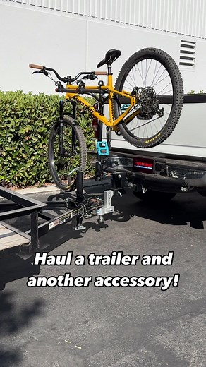 The Haul-Master Dual Hitch Extender lets you haul a trailer AND mount your bike rack or other hitch accessory at the same time. Only $29.99 at #HarborFreight. #towing #trailer
