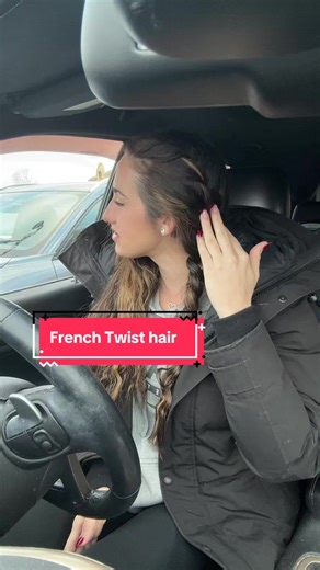 French twist/braid hair results!! #frenchtwist #hairbraids #thickhairproblems